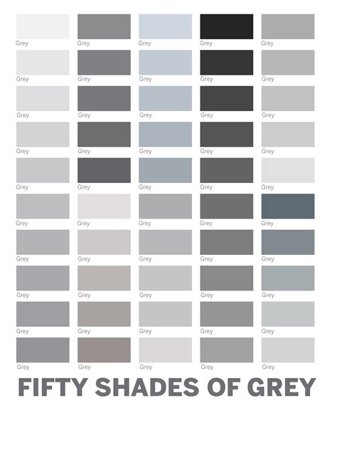 Grey Colour Chart