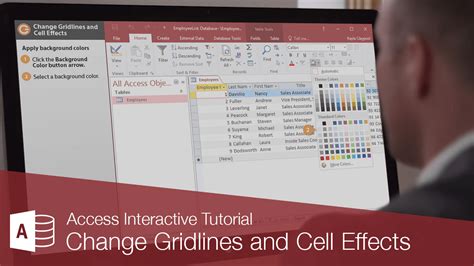 Gridlines Button in Access
