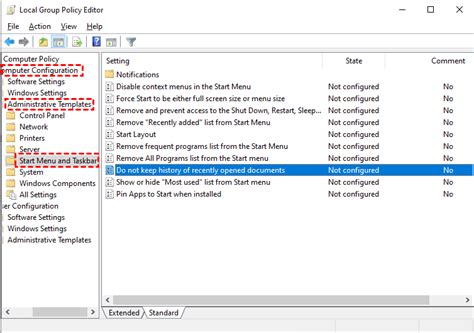 Group Policy Editor Navigation