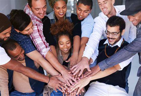 Group of diverse people collaborating