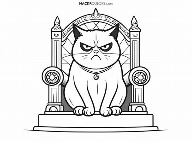 Grumpy Cat Coloring Pages Printable
