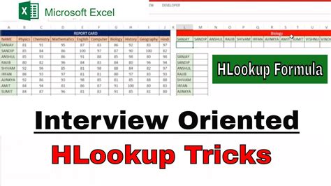 HLOOKUP Tips and Tricks