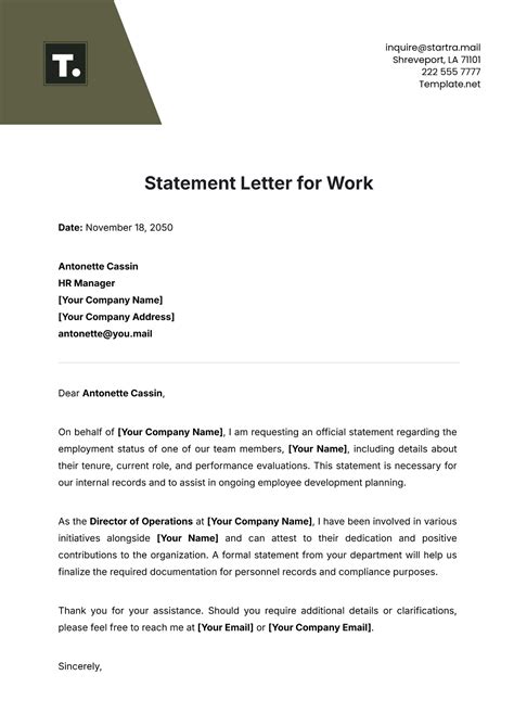 Pentingnya Surat Pernyataan dari HRD