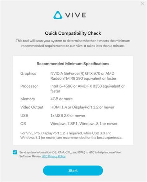 HTC Vive Check Tool