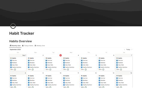 Habit Tracking Notion Template