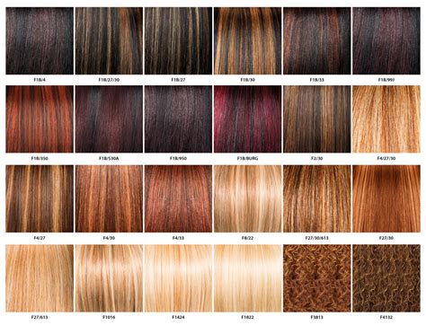 Hair Color Chart Shades
