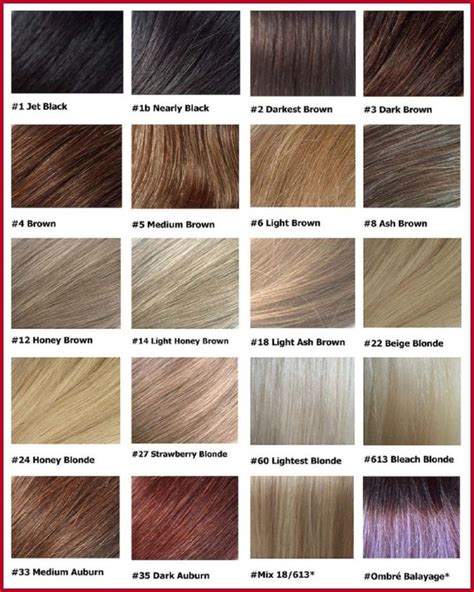 Hair Colour Ash Blonde Chart