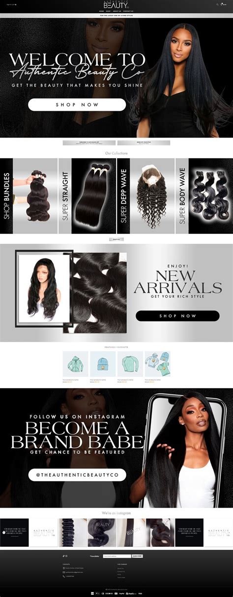 Hair Extensions Website Template