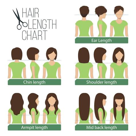 Hair Length Chart Short Medium Long