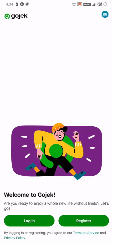 Halaman Login Gojek