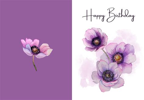Half Fold Birthday Card Template
