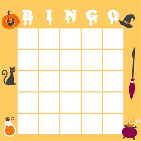 Halloween Bingo Template