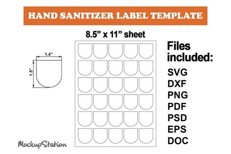Hand Sanitizer Label Template