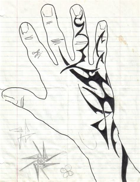 Hand Tattoo Template