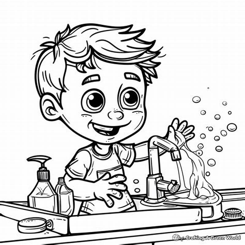 Hand Washing Coloring