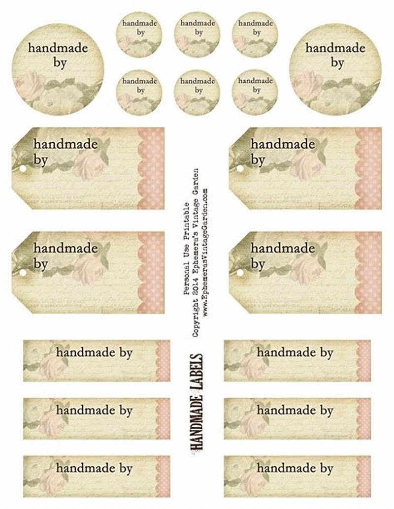 Handmade Printable Labels
