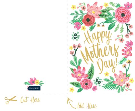 Happy Mothers Day Card Printable Free