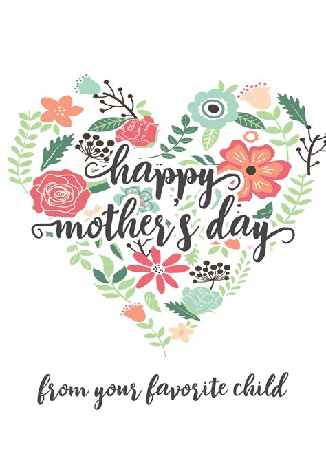 Happy Mothers Day Free Printable