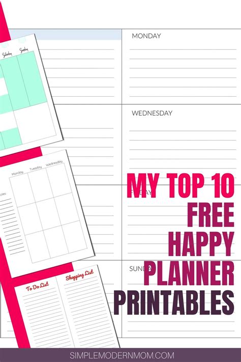 Happy Planner Free Printable