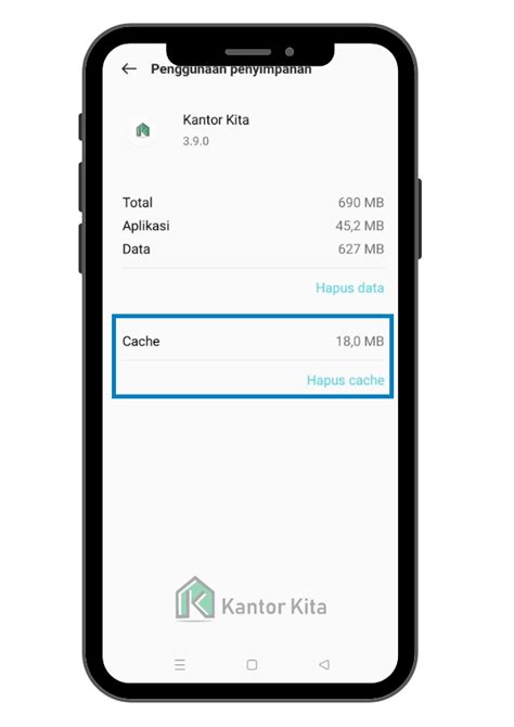 Hapus Cache dan Data