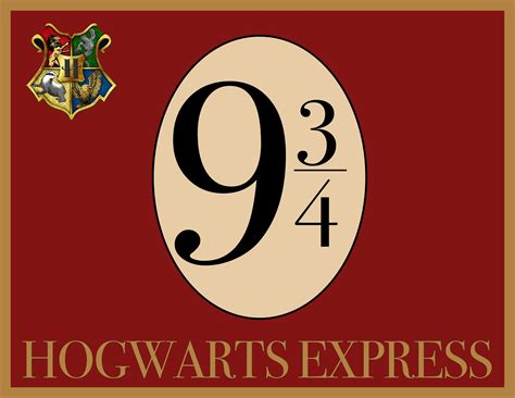 Harry Potter 9 3 4 Sign Printable