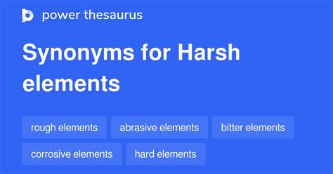 Harsh Elements