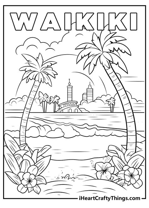 Hawaii Printable Coloring Pages
