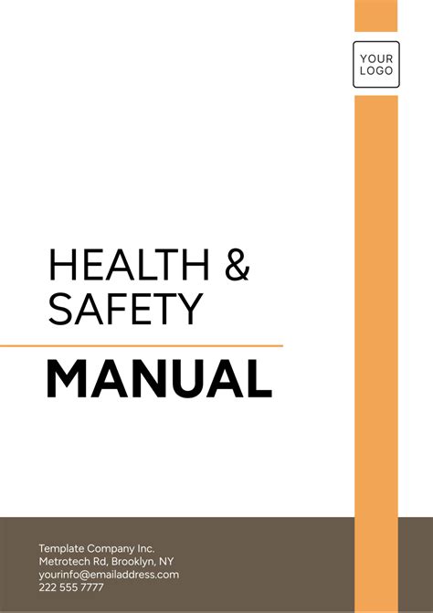 Health And Safety Handbook Template
