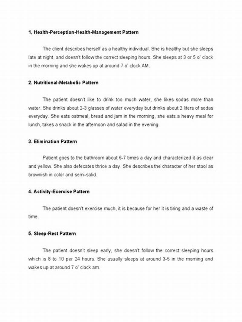 Health Perception And Health Management Pattern