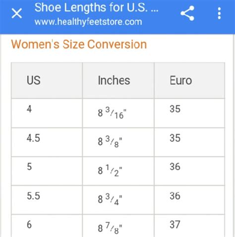 Healthyfeetstore Com Sizing Chart