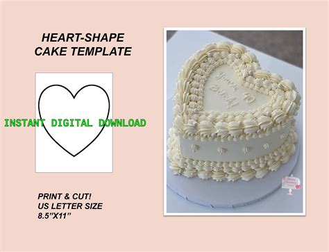 Heart Cake Template