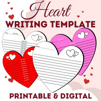 Heart Writing Template