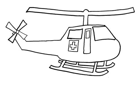 Helicopter Printable Coloring Pages