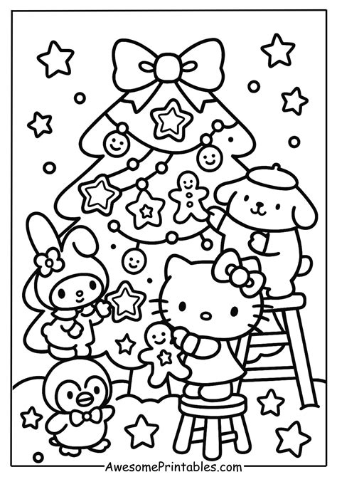 Hello Kitty And Friends Coloring Pages Printable