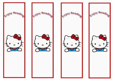 Hello Kitty Bookmark Printable