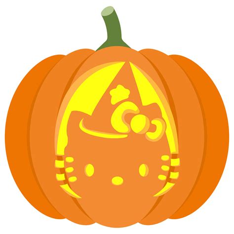 Hello Kitty Pumpkin Template