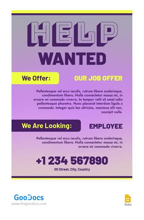 Help Wanted Poster Template