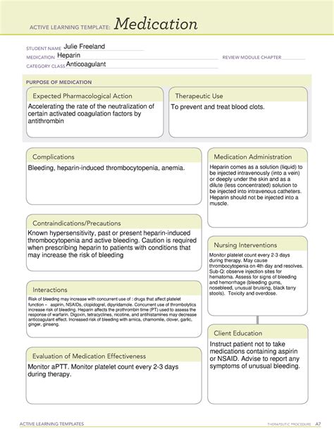 Hepain Medication Template