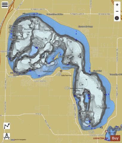 Higgins Lake Depth Chart