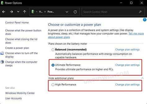 Use High Performance Power Plan