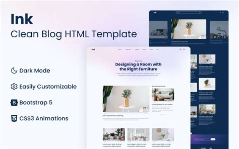 High Quality Blog Html Template Clean