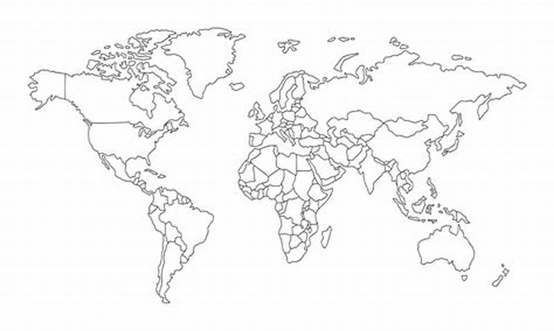 High Resolution Printable World Map Outline