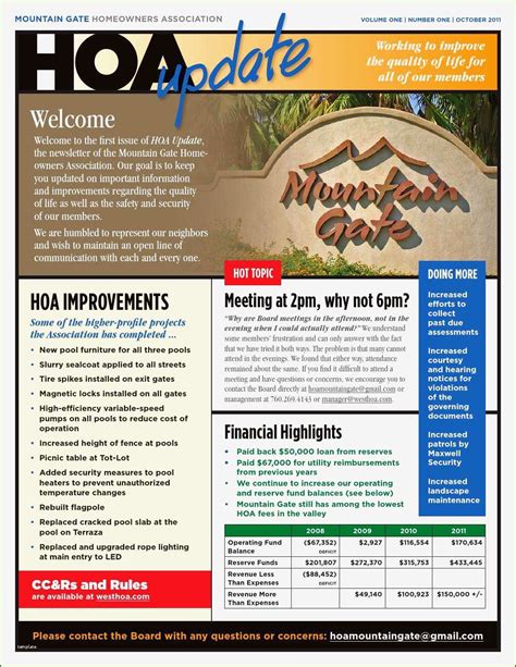 Hoa Newsletter Templates