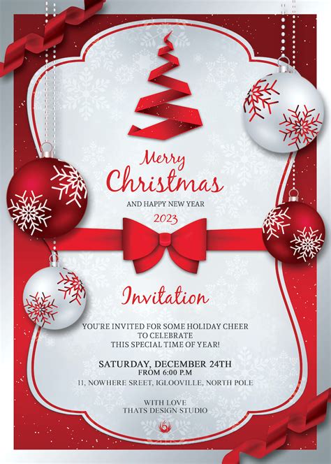 Holiday Invitation Template Free