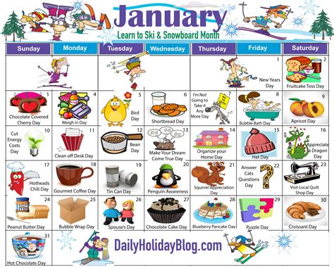 Holiday Monthly Calendar