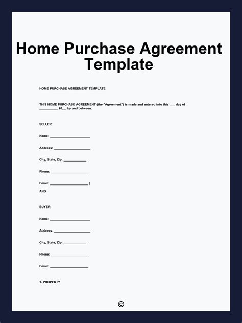 Home Purchase Agreement Template