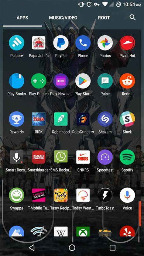 Layar Beranda dan Peluncur Aplikasi