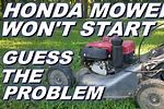 Honda Lawn Mower Won't Start Troubleshooting