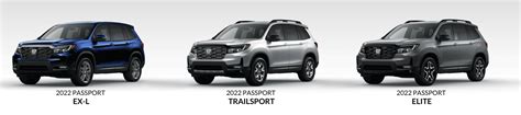 Honda Passport Trim Level Comparison Chart