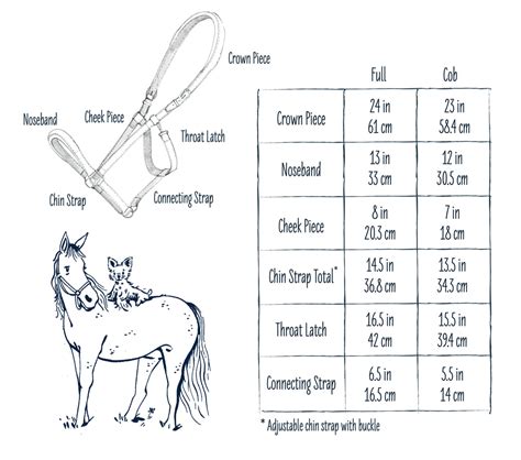 Horse Halter Size Chart